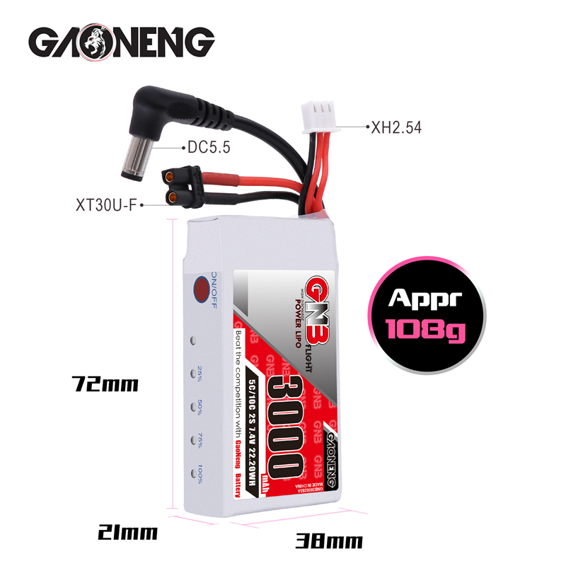 1/2/3/4/5PCS GNB 2S 7.4V Lipo  - Skyzone Sky04X Pro Oled Fpv Goggles recension och pris